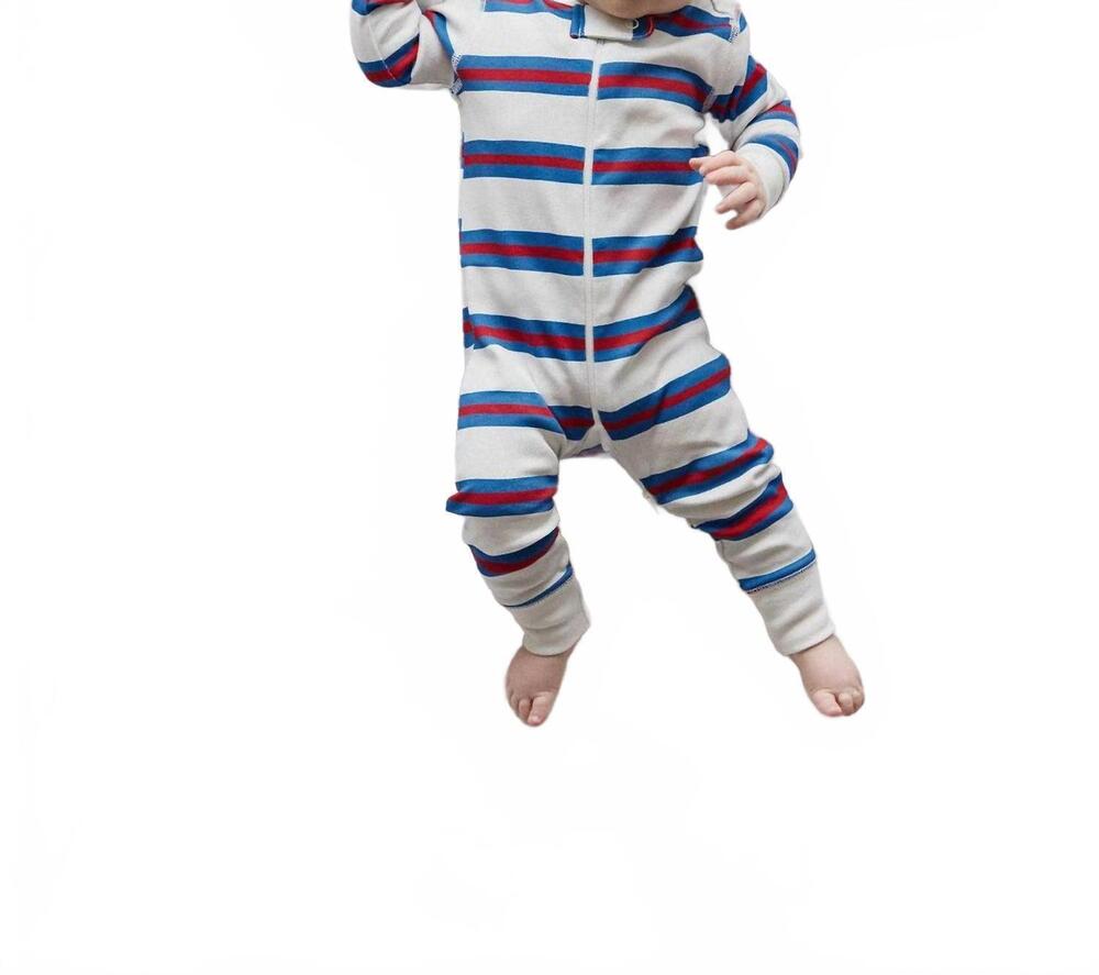 NEW LEWIS boys zip sleeper pajama in multi stripe/regatta